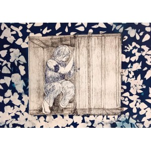 Hafsa Moin, 17 x 20 Inch, Cyanotype, Abstract Painting, AC-HAFM-002